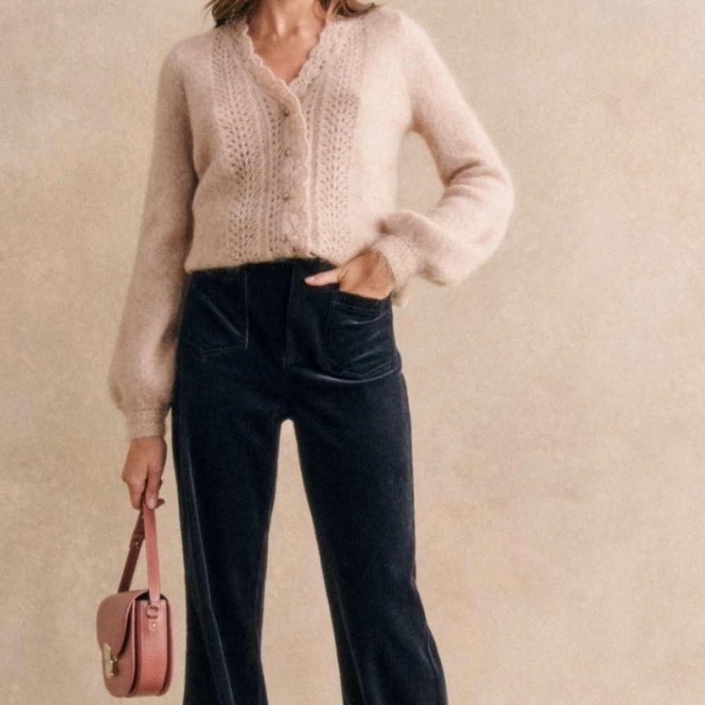 Sezane Maille crochet Cardigan